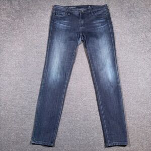AG Adriano Goldschmied The Legging Ankle Jeans Women 28x29 Dark Blue Skinny Mom